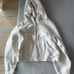 Cream Lululemon Hooded Pullover Sweatshirt